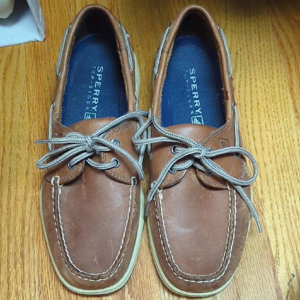 Sperry Men's Tan Leather Boat Shoes Size 8.5
